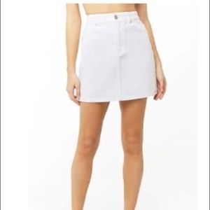 White denim skirt